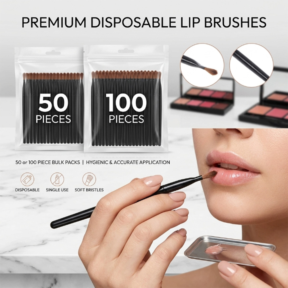 Beauty Makeup Wholesale - Ensemble de pinceaux à lèvres jetables,