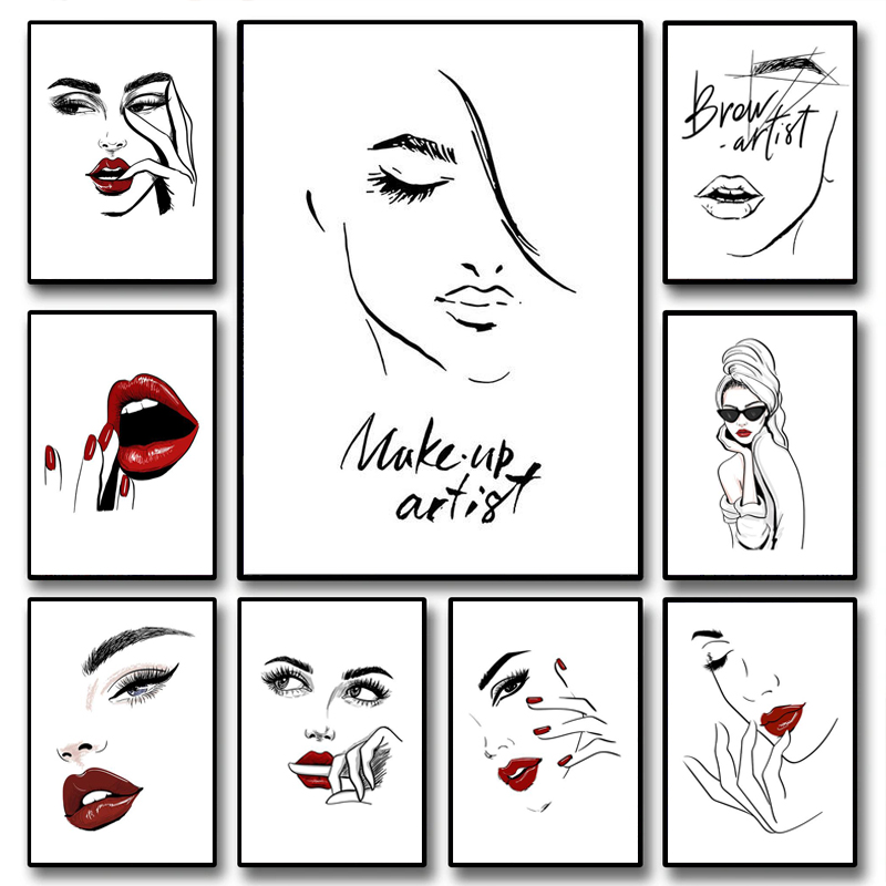 Beauty Makeup Pic - 1 pièce (sans cadre) Affiche de
