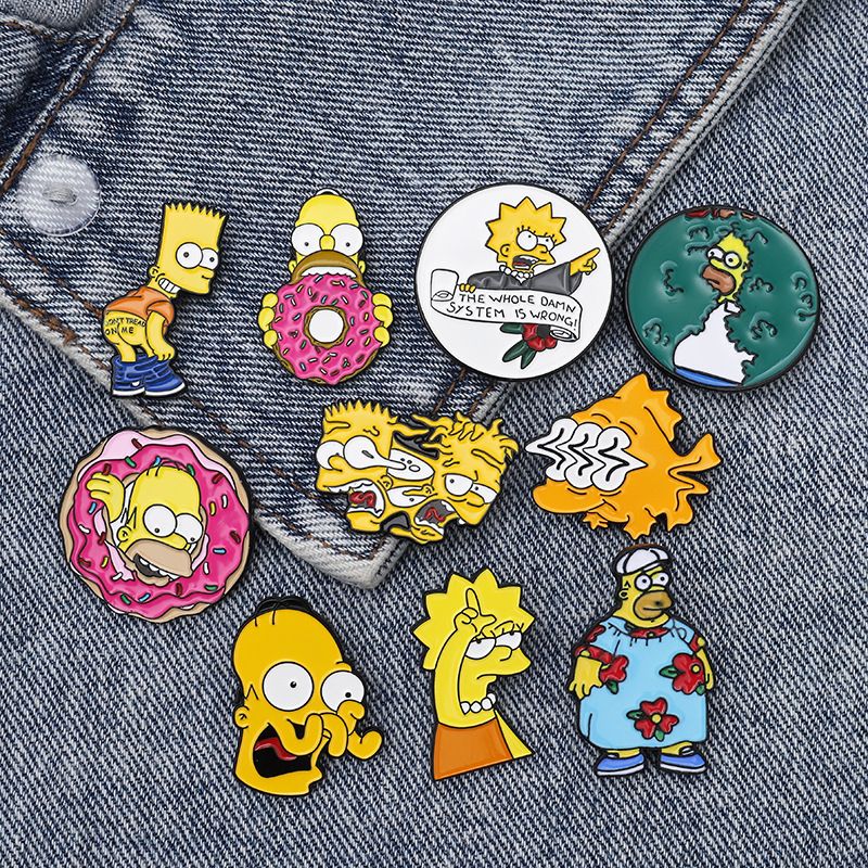 Beauty Makeup Wholesale - Nouvelle Broche Mignonne Les Simpsons Créative