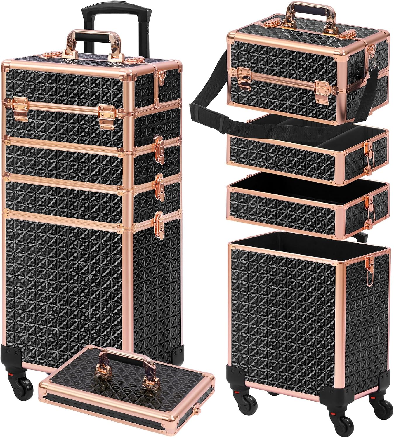 Beauty Makeup Vanity - Valise à roulettes pour maquillage, trousse
