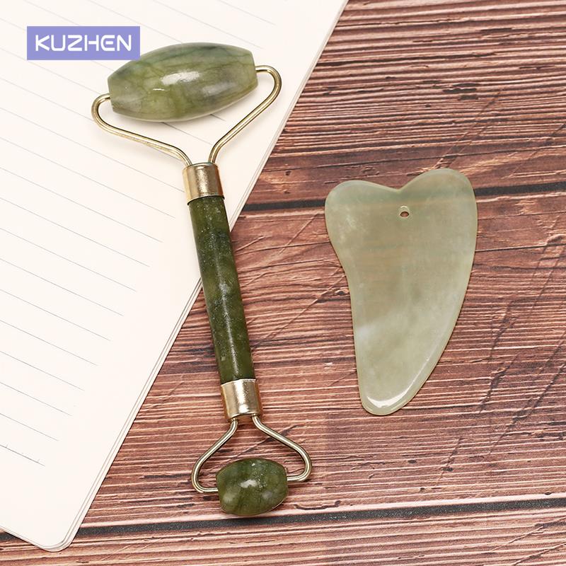 Jade Roller Gua Sha - Rouleau de pierre pour le visage