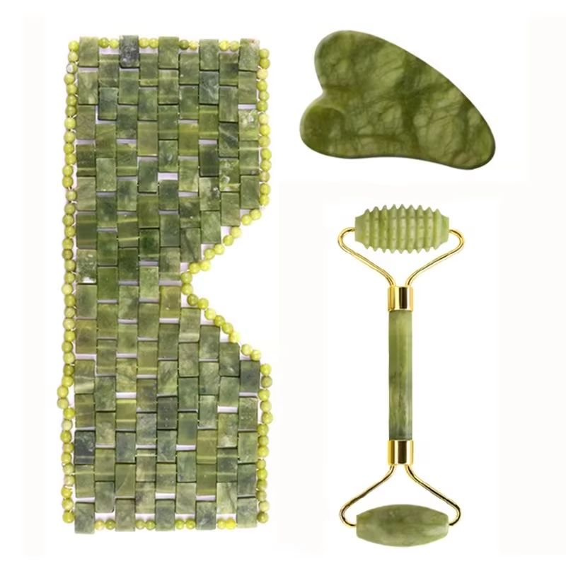 Masque pour les yeux en jade,  - Jade Roller Gua Sha avis et prix