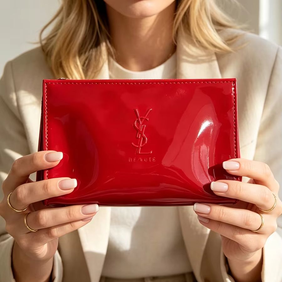 Sac cosmétique en cuir verni r - Ysl Beauty Makeup Bag avis et prix