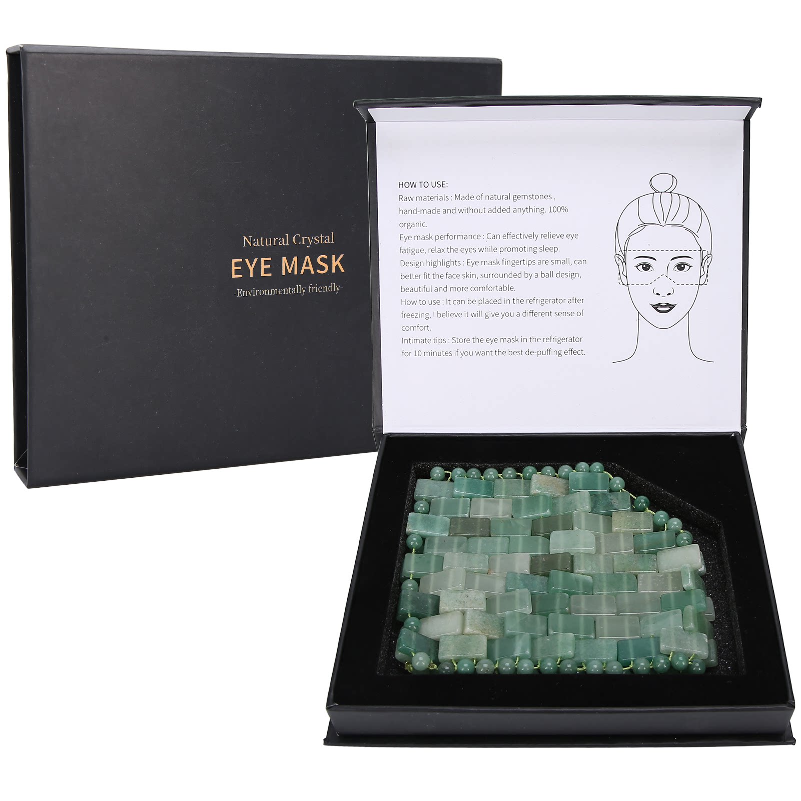 Masque oculaire en quartz rose - Jade Roller Gua Sha avis et prix