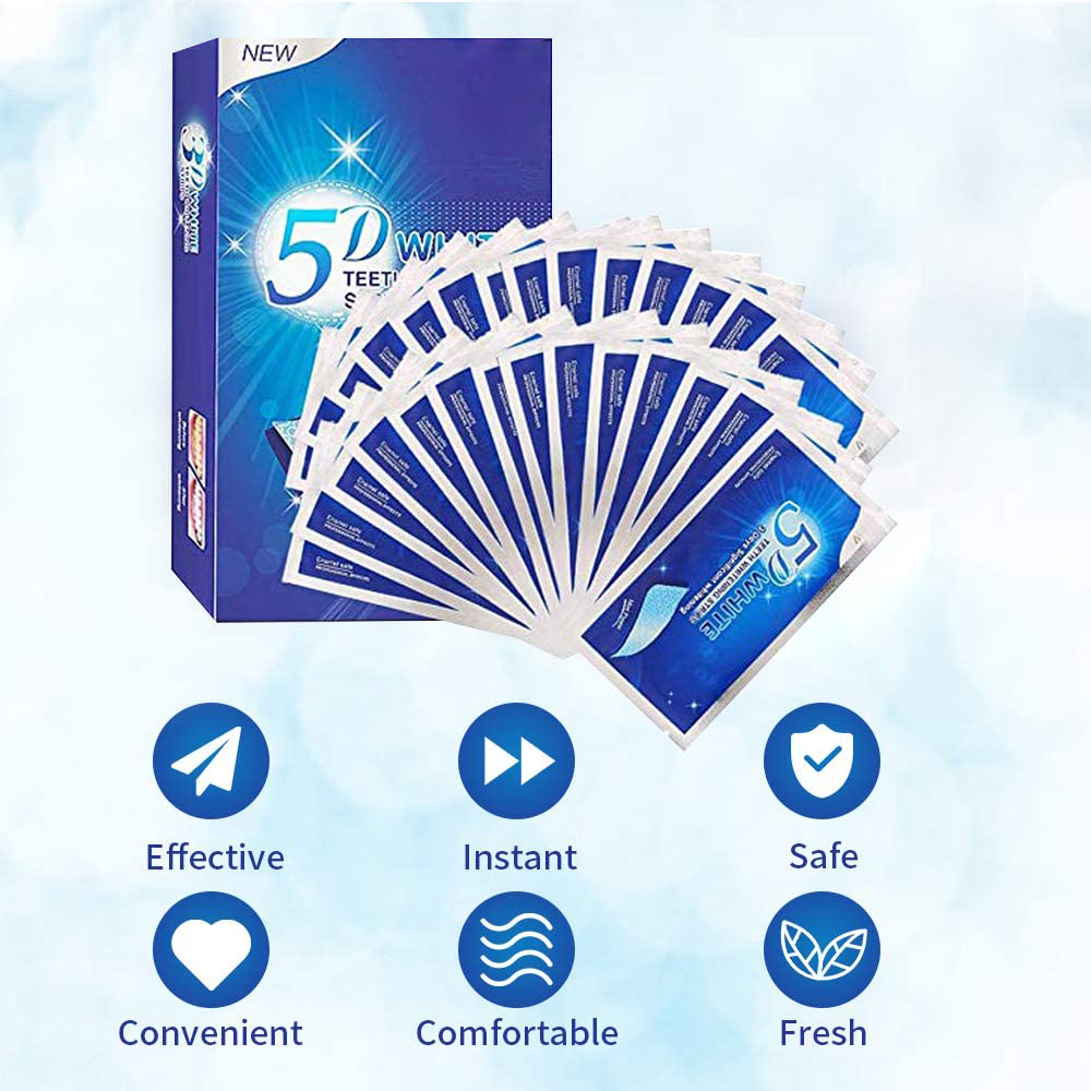 Bandelettes blanchissantes 5D  - Teeth Whitening Strips avis et prix